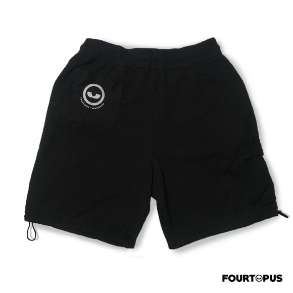 Colombian Artist Streetwear Brand Fourtopus Cargo Drawstring Sweat Shorts Unisex - Picture 3 of 14